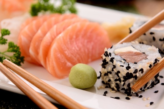 Vis voor sushi gebruiken
