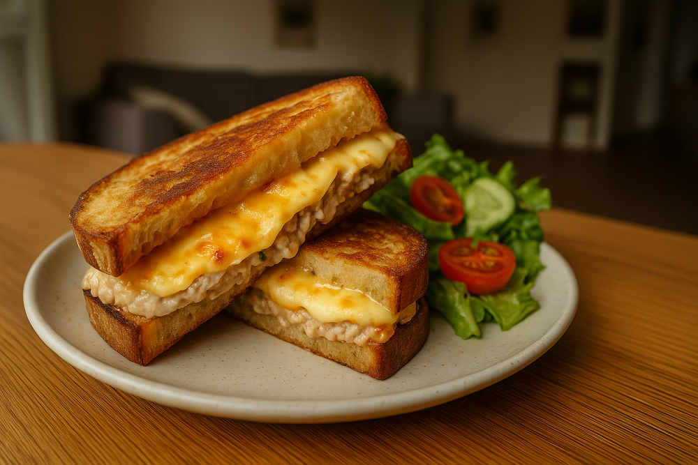 Tuna melt sandwich maken